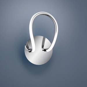 Applique da parete moderna 11w led 4000k design cromo dimmerabile