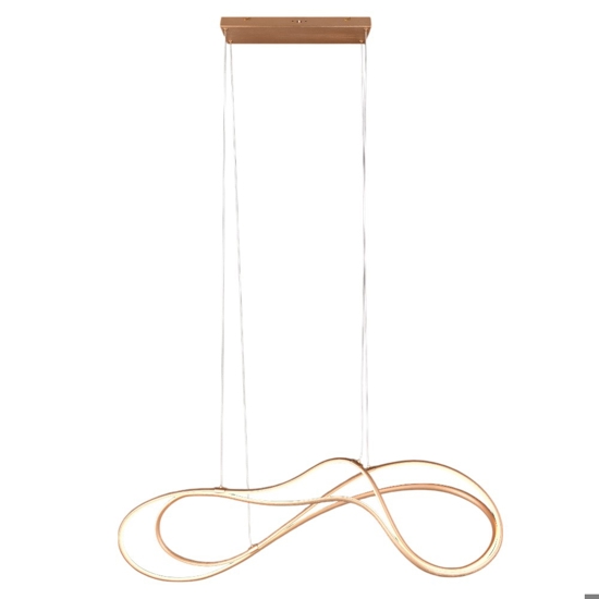 Lampadario moderno colore oro led da 2300k a 4000k per soggiorno