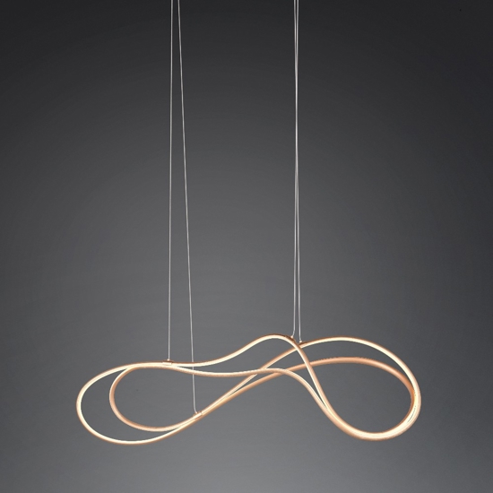 Lampadario moderno colore oro led da 2300k a 4000k per soggiorno