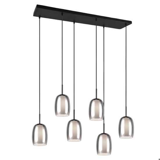 Lampadario per cucine moderne in vetro fume'