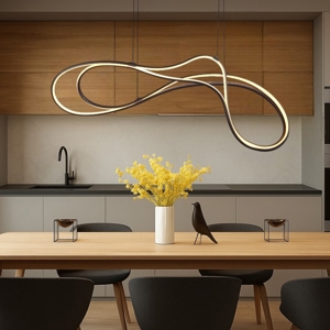 Lampadario cucina moderna led 57w da 2300k a 4000k nero