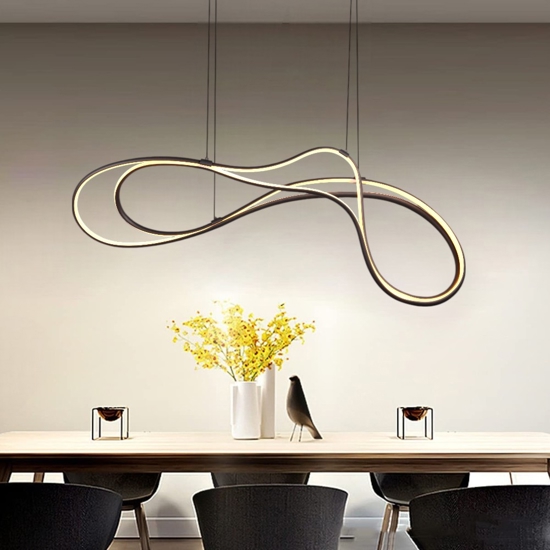 Lampadario cucina moderna led 57w da 2300k a 4000k nero