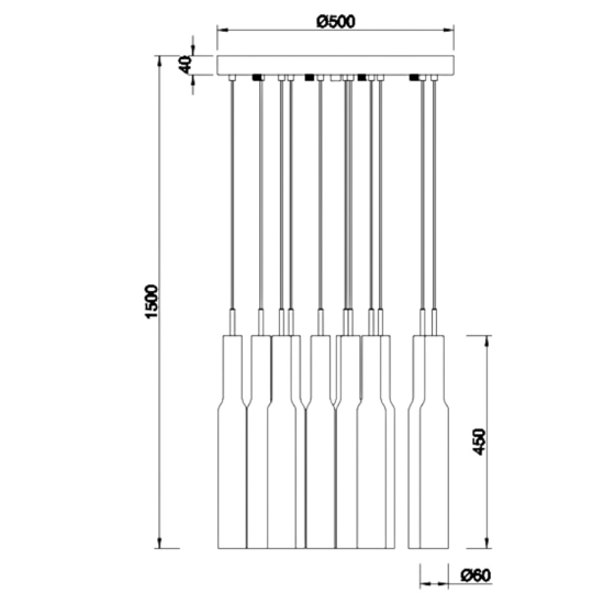 Lampadario per isola cucina led da 2300k a 4000k pendente