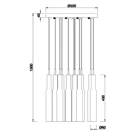 Lampadario pendente cucina led da 2300k a 4000k dimmerabile