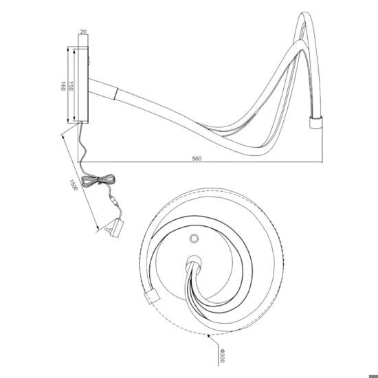 Lampada da tavolo bianca led da 2300k a 4000k design minimal