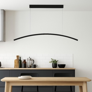 Vivida bow lampadario moderno nero per sala da pranzo 3000k 4000k