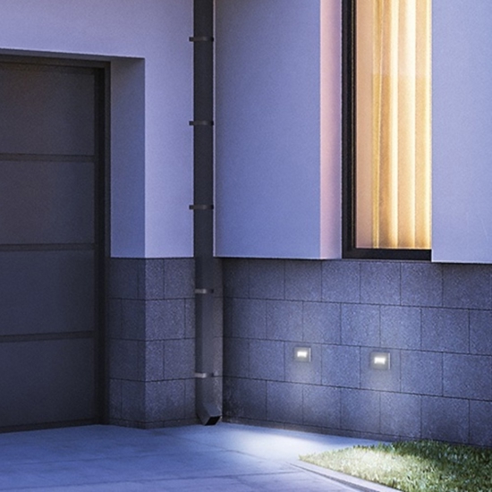 Segnapasso led 3w 3000k incasso bianco per esterno