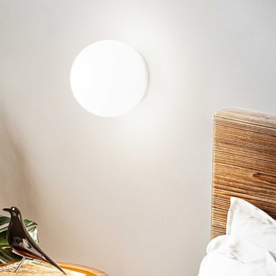 Mapa ap1 d20 ideal lux applique sfera vetro bianco da parete