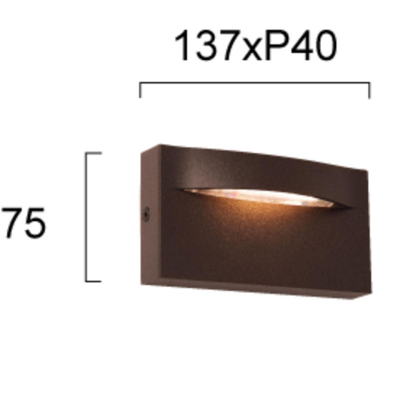 Segnapasso led 9w 3000k da esterno antracite fp