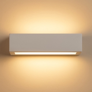 Isyluce applique gesso bianco rettangolare moderna