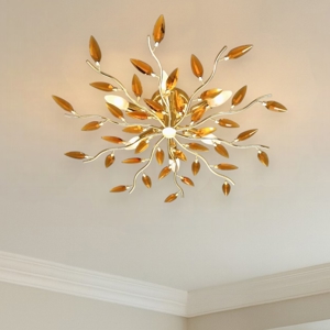 Affralux crystallivs plafoniera oro cristalli ambra