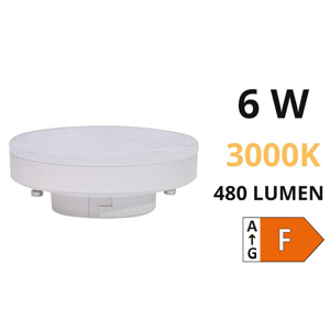 Lampadina led gx53 6w 3000k 480lm ottica 120 top light nova line