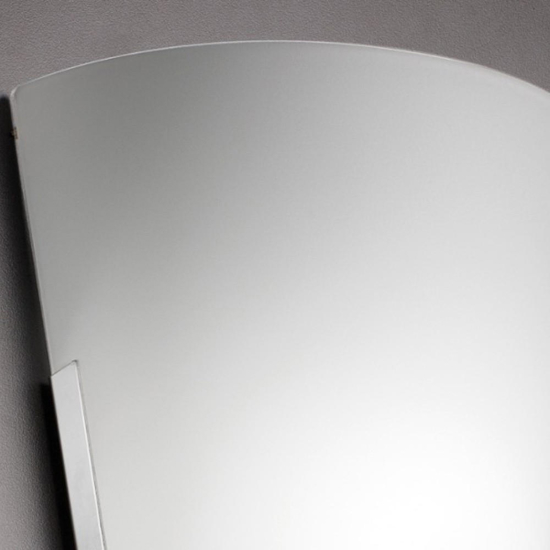 Applique a muro in vetro curvo bianco moderna