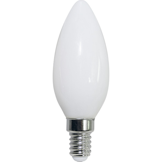 Life lampadina e14 candela led 6,5w 3000k 806lm vetro bianco milky