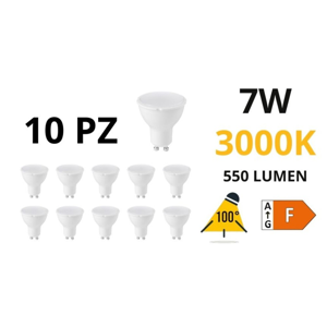 Visualizza i dettagli per N10 lampadine gu10 led 7w 3000k 550lm ottica 100 gea luce N10 lampadine gu10 led 7w 3000k 550lm ottica 100 gea luce