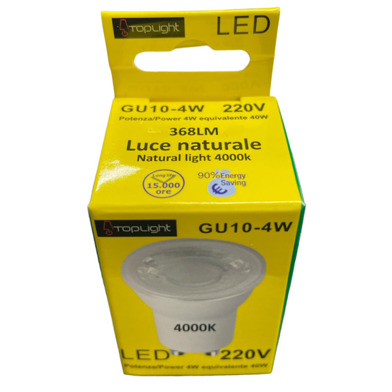 Toplight gu10 35mm led 4w 4000k 368lm 38 gradi