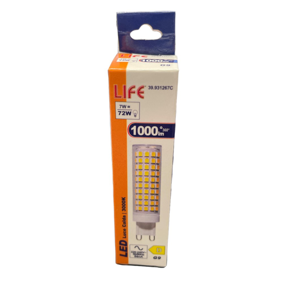 Lampadina g9 led 7w 3000k 1000lm 300° life