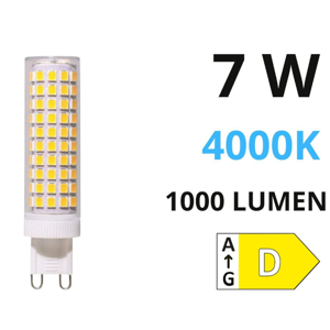 Lampadina g9 led 7w 4000k 1000lm ottica 300 life