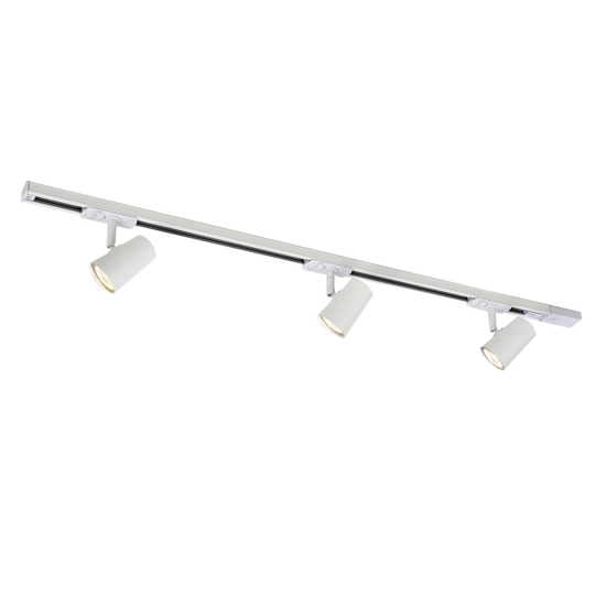 Sistema profilo a binario 107cm bianco con faretti orientabili fp