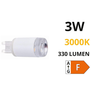 Lampadina led g9 3w 330lm 3000k ottica 90 luce frontale diretta