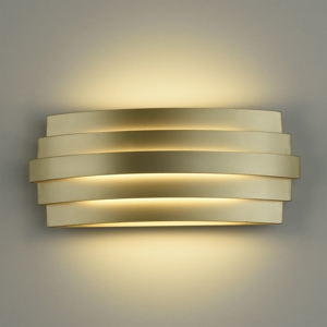 Applique metallo colore oro design moderno led 22w 3000k