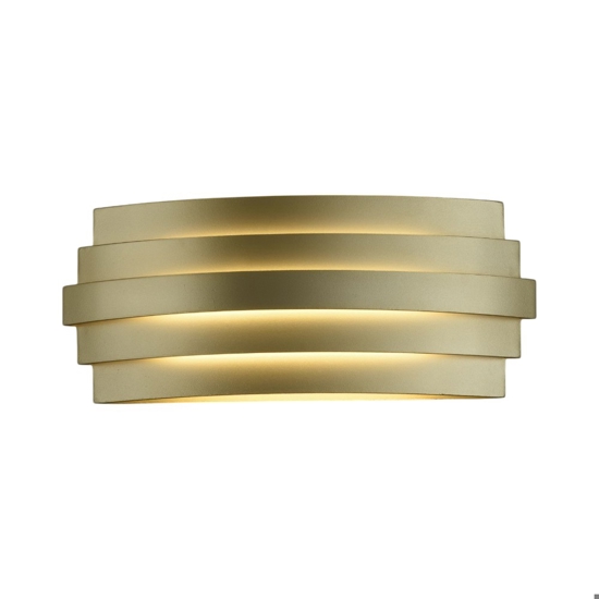 Applique metallo colore oro design moderno led 22w 3000k