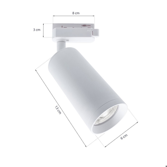 Sistema profilo a binario con 3 spot bianco orientabili fp