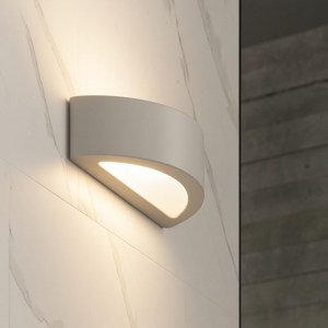 Applique di gesso grigio curvo moderna