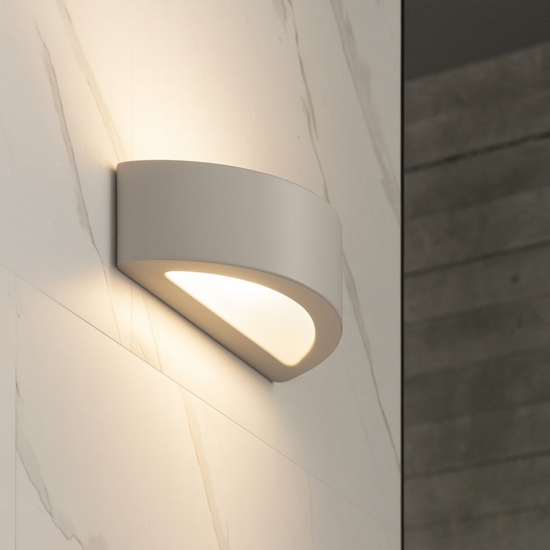 Applique di gesso grigio curvo moderna