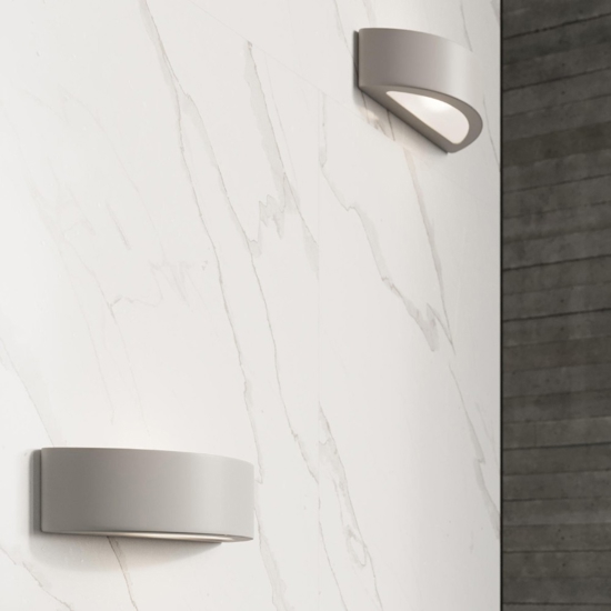 Applique di gesso grigio curvo moderna