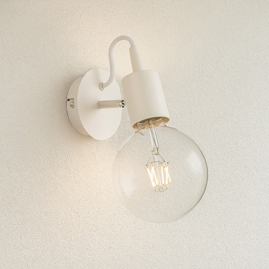 Edison ap1 ideal lux lampada da parete metallo bianco orientabile