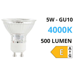 Ideal lux lampadina led gu10 5w 4000k 500 lumen 31 dimmerabile