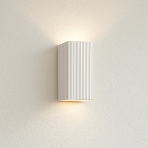 Applique di gesso squadrato bianco rigato isyluce gypsos