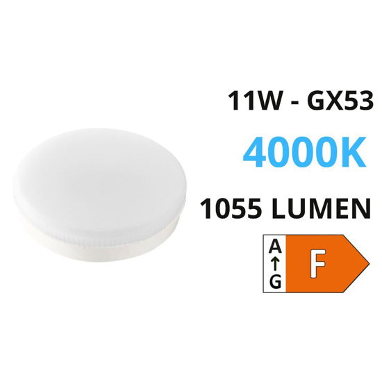 Lampadina toplight gx53 led 11w 4000k ottica 120 1055 lumen