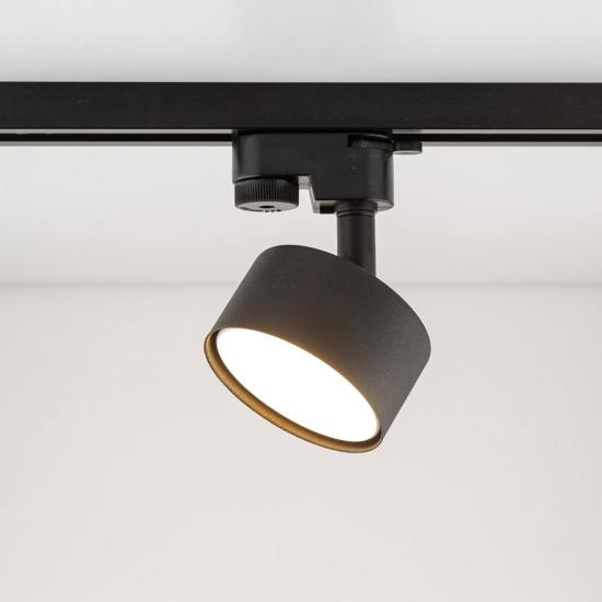 Sistema binario trifase 100cm nero con faretti gx53 orientabili