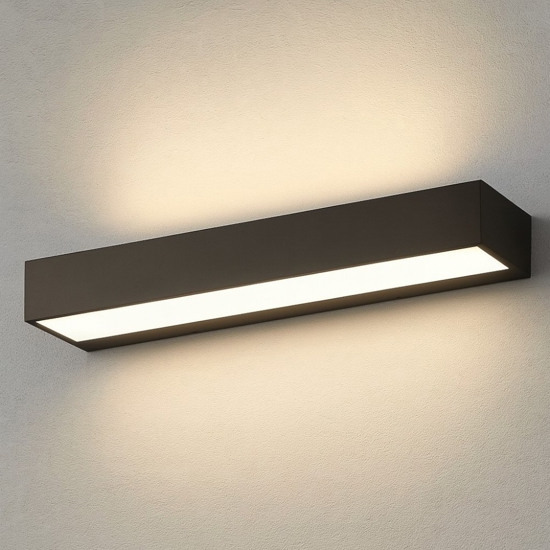 Applique led a parete 3000k 4000k rettangolare nera top light bios