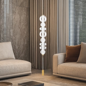 Bubbles perenz lampada da terra bolle vetro led 3000k altezza regolabile