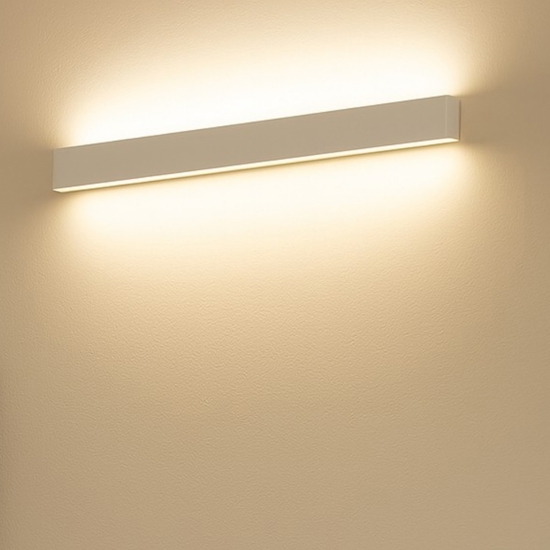 Applique led 3000k moderna bianca linea light satori 86cm