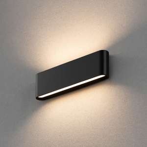 Linea light satori applique led 3000k nero sottile 30 cm