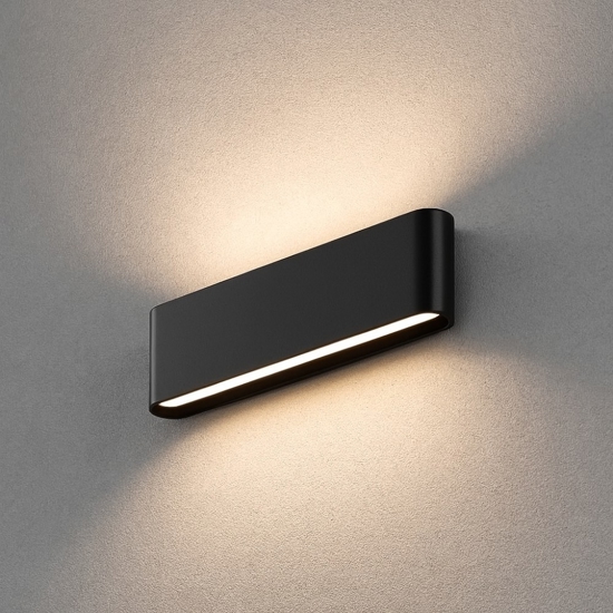 Linea light satori applique led 3000k nero sottile 30 cm