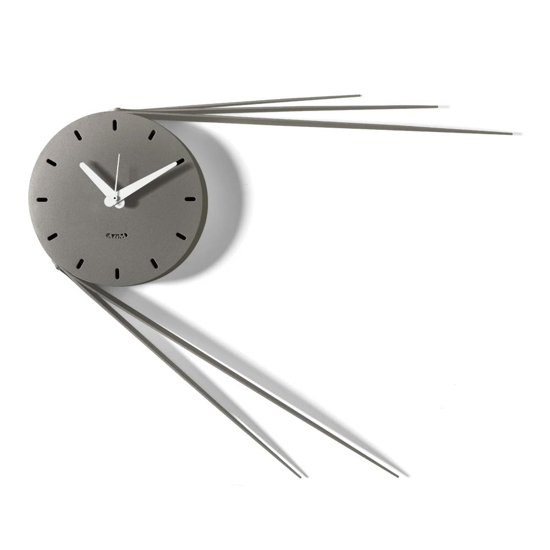 Orologio da parete rotondo design moderno color fango
