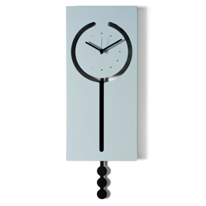 Orologio da parete moderno con pendolo cenere e nero