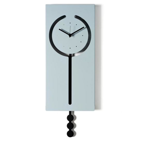 Orologio da parete moderno con pendolo cenere e nero