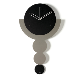 Orologio da parete con pendolo moderno nero e fango