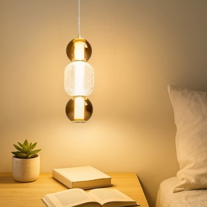 Maytoni drop lampada a sospensione led 16w 3000k con sfere in vetro