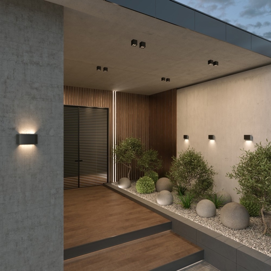 Maytoni pull applique da esterno led 3000k ip54 moderno nero
