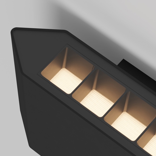 Maytoni pull applique da esterno led 8w 3000k ip54 nero minimal