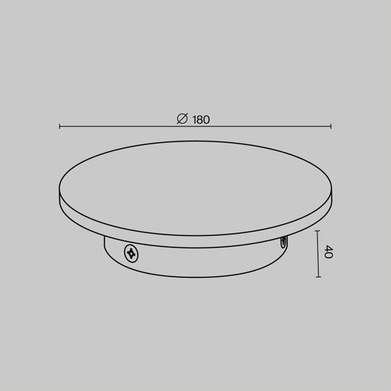 Maytoni wald applique da esterno led 3000k ip65 rotondo moderno