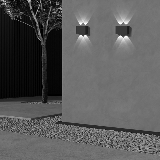 Maytoni show applique da esterno led 3000k ip54 rettangolare
