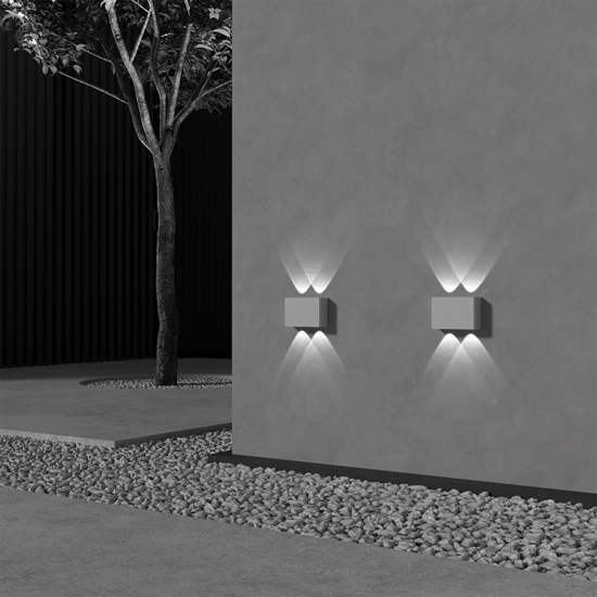 Maytoni show applique bianco da esterno led 3000k ip54
